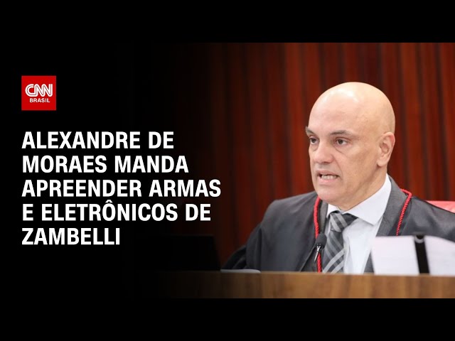 Alexandre de Moraes manda apreender armas e eletrônicos de Zambelli | LIVE CNN