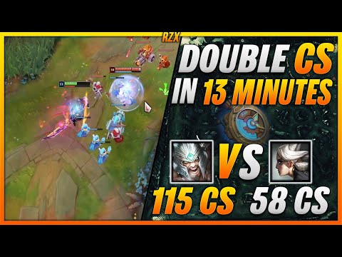 How To DOUBLE The Enemy Toplaners CS In 13 MINUTES