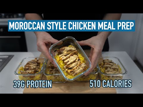 High Protein Moroccan Chicken & Rice Meal Prep