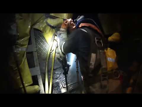 Mining - Under Ground Plugger Drilling For a Vent Wall