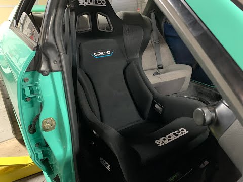Sparco Grid-Q seat install R32 sedan skyline