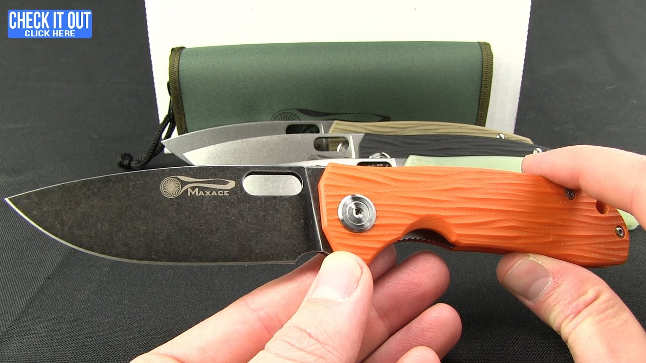 Maxace Balance Liner Lock Knife Jade G-10 (3.625" Stonewash S35VN)