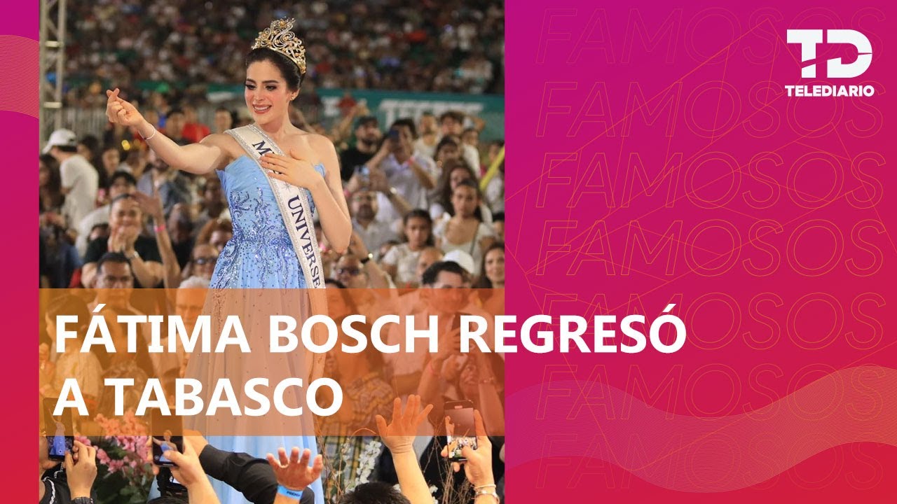 Tabasqueños celebran regreso de Fátima Bosch tras su coronación como Miss Universo 2025