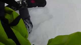 preview picture of video 'スキージャム勝山　エクストリームコース　（スノーボード）カチカチで　大転倒。2015 01 29'