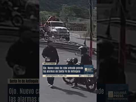 ¡Alerta en Santa Fe de Antioquia! Delincuente armado roba cadena de oro y queda grabado en video
