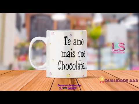 Caneca flork te amo mais que chocolate