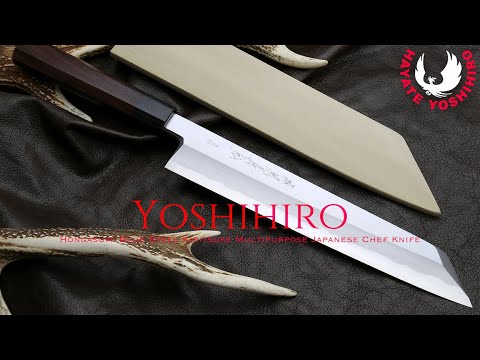 Yoshihiro Hongasumi Blue Steel Kiritsuke Multipurpose Japanese Chef Knife