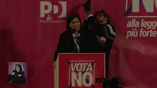 ELLY SCHLEIN IN DIRETTA DA VENEZIA INTERVIENE ALL’EVENTO “VOTA NO PER DIFENDERE LA COSTRUZIONE”