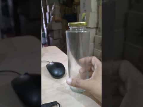 400 ml glass bamboo jar