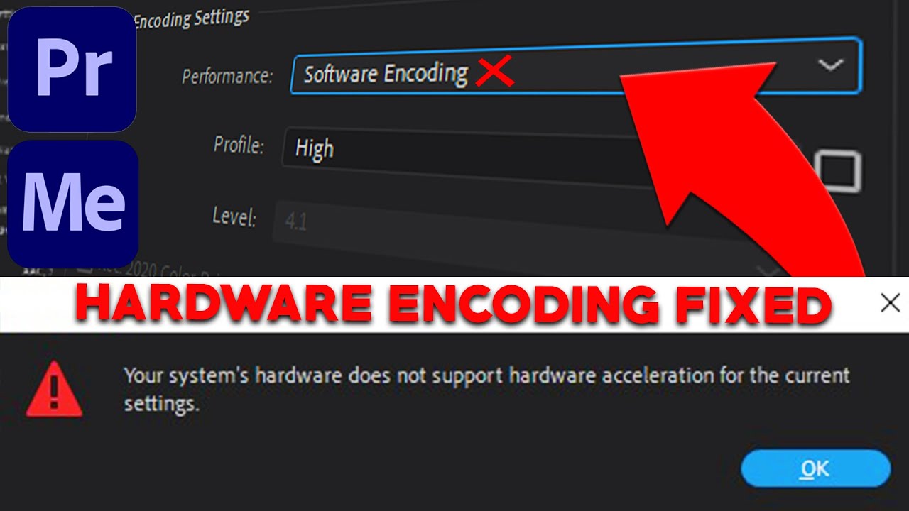 How to fix Hardware Encoding in Media Encoder/Premiere Pro *EASY FIX* 2022