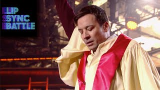 Jimmy Fallon's "Like A Prayer" vs Dwayne Johnson's "Stayin' Alive" | Lip Sync Battle