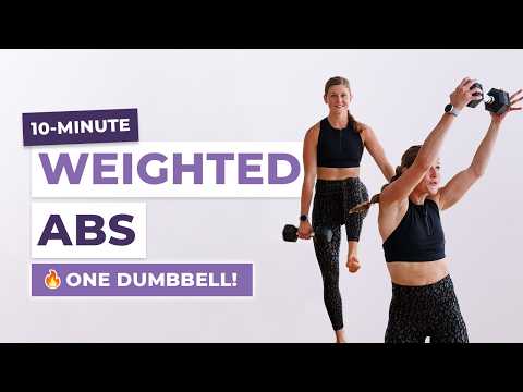 10-Minuten-Bauchmuskeltraining mit Gewichten | Eine Hantel, volles Bauchmuskeltraining