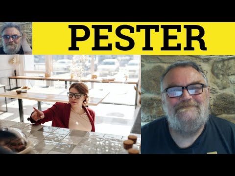 🔵 Pester Meaning - Pester Examples - Pester Definition - Vocabulary - Pester Explained Define Pester