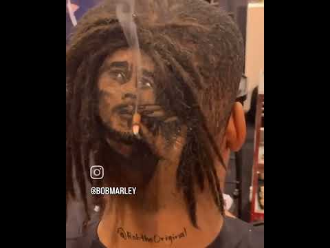 A Barber Cut a Face of Bob Marley!