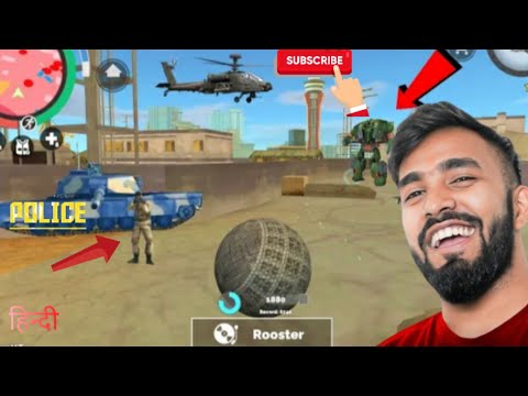 Vegas Crime Simulator (Car Ball Hit to Mi-17V5 Helicopter) Ball Enter in Base - Android Gameplay
