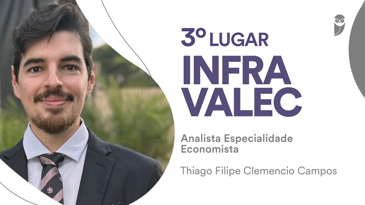 NFRA/VALEC: Conheça Thiago Campos, aprovado em 3º lugar para Analista - Economista