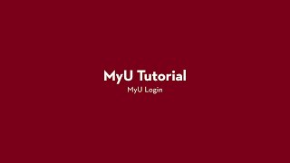MyU Login