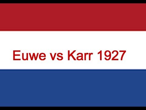 Max Euwe vs Jacob van der Kar: Netherlands 1927