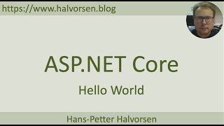 ASP.NET Core - Hello World