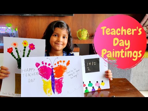 World Teacher's Day Drawing for Kids | Teacher's Day Paintings | Cards for Teacher's Day