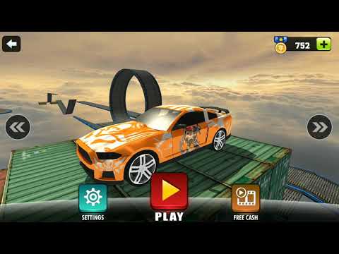 Impossible Stunt Car Tracks 3D #1 | Orange Sports Car | Level 1-6 | Android Gameplay