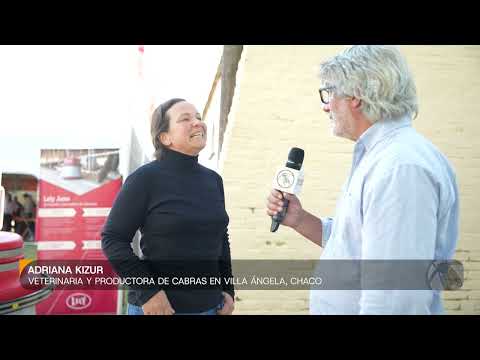 Adriana Kizur, veterinaria y productora de cabras en Villa Ángela. ,Chaco