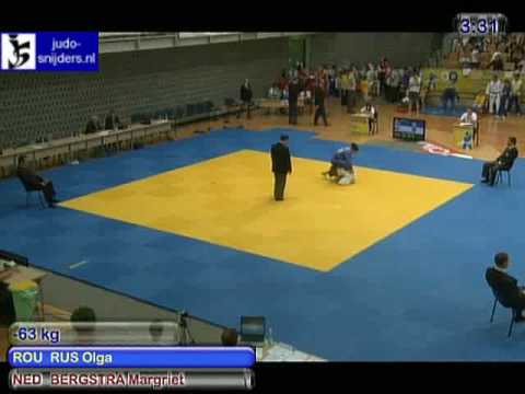 Judo 2009 Koper: Rus (ROU) - Bergstra (NED) [-63kg].