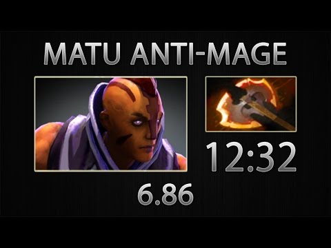 Dota 2 Anti-Mage Fast Farm - MATUMBAMAN - Battle Fury -12:32 [6.86]
