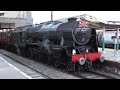 LMS Royal Scot 46115 'Scots Guardsman' at Preston Railway Station with 'The Welsh Mountaineer'