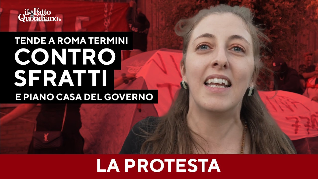 Diritto all’abitare, tende alla stazione Termini di Roma. “Contro sfratti e Piano Casa del governo”