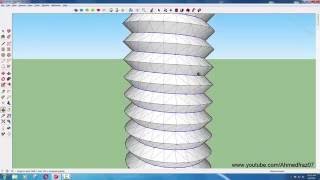 Three Way to make Screw in sketchup