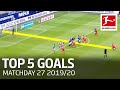 Top 5 Goals on Matchday 27 - Thuram, Goretzka, Cunha & More