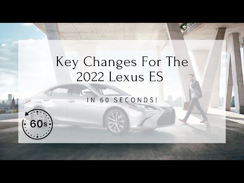 What's New For the 2022 Lexus ES - in 60 Seconds!