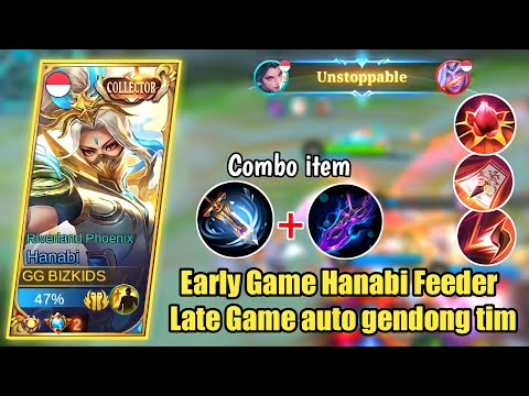 HANABI EARLY GAME GAK ADA DAMAGE - LATE GAME AUTO BANTAI MUSUH SAMPAI EPIC COMEBACK - MLBB
