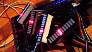 Video thumbnail for Adafruit Bicolor LED bargraphs with Livid Instruments Brain v2 by denki_oto