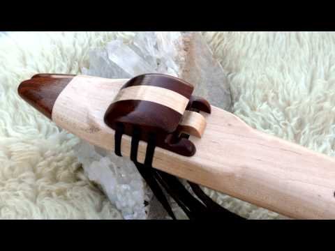 Native American Inspired 7 hole Extended Scale DRONE FLUTE in the Key of E of Maple and Sapele wood