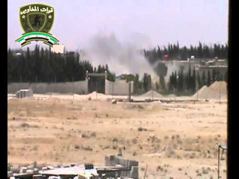 رصد لاستهداف أحد مواقع قوات النظام في بلدة دير سلمان في ريف دمشق بقذيفة مدفعية من قبل كتيبة جند الحق التابعة لقوات المغاوير