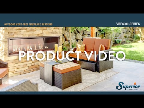 Superior VRE4600 Series 48" Vent-Free Linear Outdoor Fireplace, Electronic Ignition (F4834) (ODLVF48ZEN)