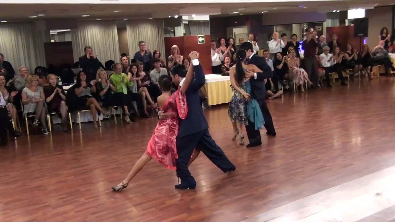 Sebastian Jiménez y María Inés Bogado con Sebastian Achaval  y Roxana Suarez  "Canaro en París"