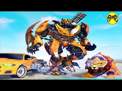 Lion Robot Car Transform: Car Robot Transforming Game - Android Gameplay