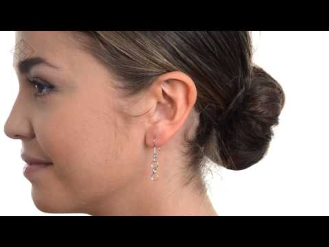 H4550 - Stunning 0.02ct Diamond and 9K White Gold Earrings