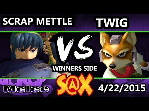 S@X - Scrap Mettle (Falco, Marth) Vs. Twig (Fox) - SSBM Winners Bracket - Smash Melee