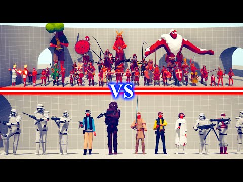 MELEE TEAM vs STAR WARS TEAM - Totally Accurate Battle Simulator TABS
