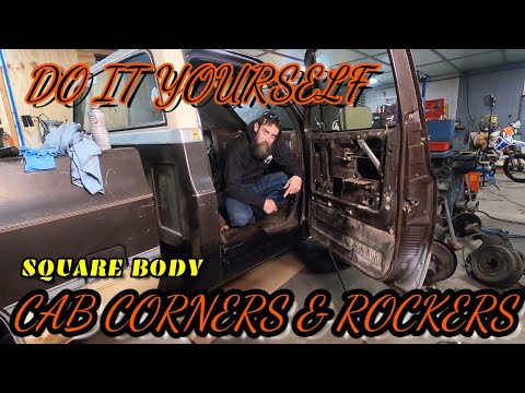 STOKED! Cab Corners & Rockers In the Firewood Square Body.  Part 9 #chevrolet #squarebody