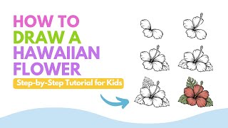 How to Draw a Hawaiian Flower - Easy Tropical Art for Beginners