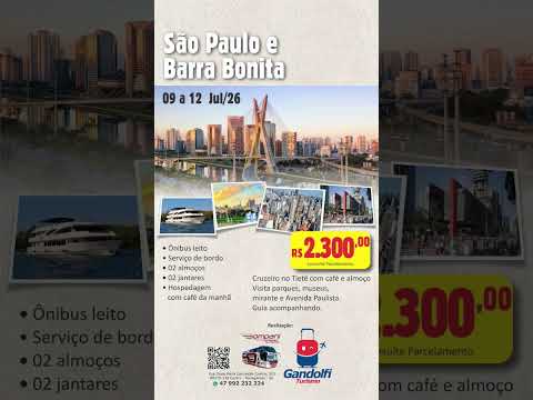 Viagem cultural São Paulo e Barra Bonita SP WWhatsApp 47 992232224
