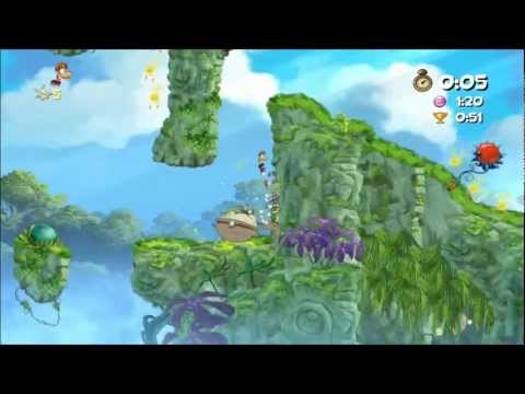 Rayman Origins (1080i HD) Walkthrough Part 52 - Outta My Way - Time Trial (0:40)