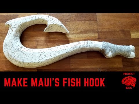 Make Maui's fish hook from styrofoam insulation, easy