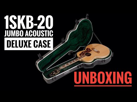 SKB 1SKB-20 Deluxe Molded Jumbo Acoustic/Archtop Electric Guitar Case Black image 2