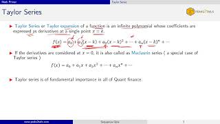Taylor Series Introduction